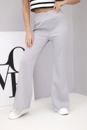 Spodnie damskie masełko z rozszerzaną nogawką szare