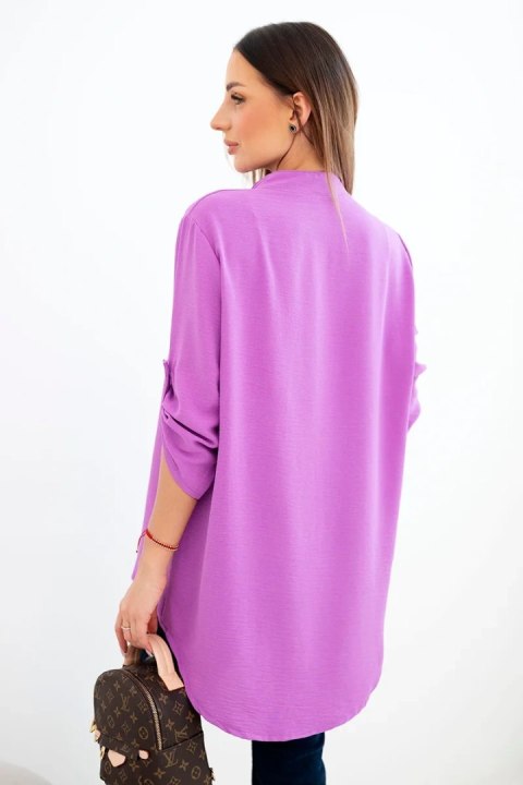Bluzka z dłuższym tyłem fioletowa