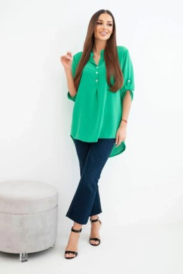 Bluzka z dłuższym tyłem zielona