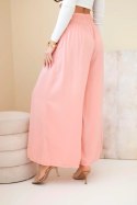 Spodnie damskie wiskozowe z elastycznym pasem morelowe