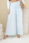 Spodnie damskie wiskozowe z elastycznym pasem niebieskie