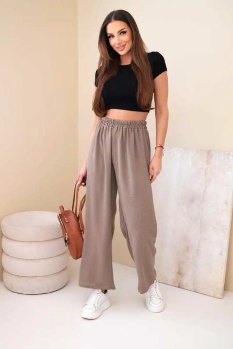 Spodnie z szeroką nogawką fango