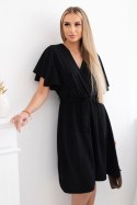 Sukienka z przekładanym dekoltem czarna