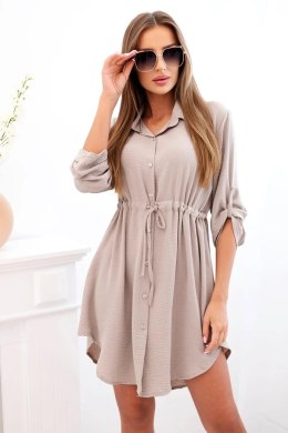 Sukienka z zapięciem na guziki i wiązaniem w talii fango