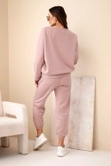 Komplet bluza + spodnie masełko ciemny różowy