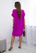 Sukienka z kieszeniami ciemno fioletowa