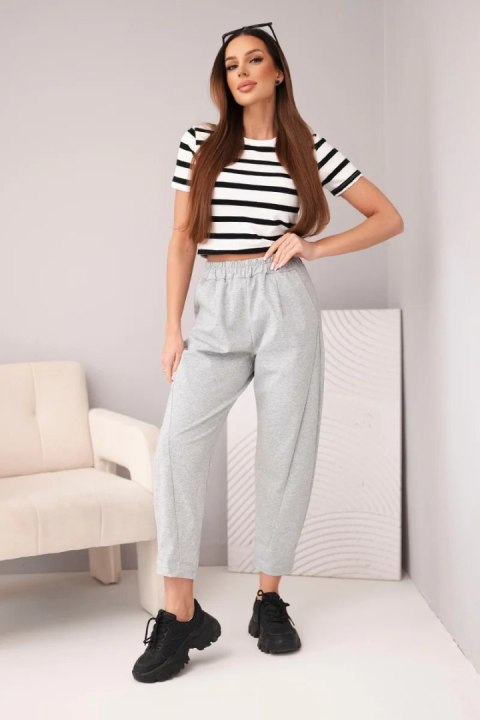 Spodnie z kieszeniami Summer Punto szary melanż