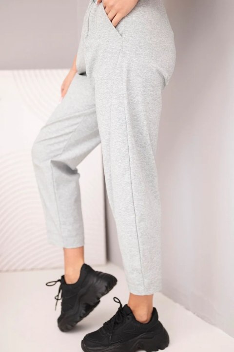 Spodnie z kieszeniami Summer Punto szary melanż