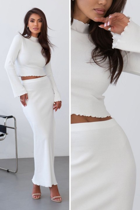 Komplet GAIA bluzka i spódnica z rozcięciem