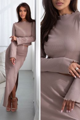 Komplet GAIA bluzka i spódnica z rozcięciem