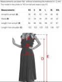 425-14 MATILDE Rozkloszowana sukienka midi z kopertowym dekoltem i krótkim rękawkiem - błękitna w różowe kwiaty
