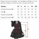 657-1 Elegancka sukienka midi z kopertowym dekoltem i tiulowymi rękawami - czarna