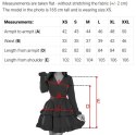 657-1 Elegancka sukienka midi z kopertowym dekoltem i tiulowymi rękawami - czarna