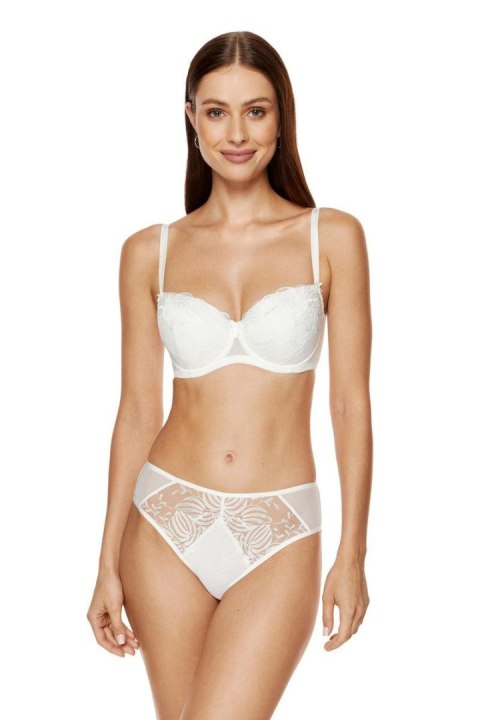 Biustonosz push up Biustonosz Usztywniany Model Cherie Cream - Gorteks Biustonosz push up Biustonosz Usztywniany Model Cherie Cream - Gorteks