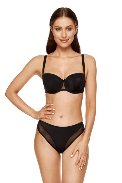 Biustonosz push up Biustonosz Usztywniany Model Zara B4 Black - Gorteks Biustonosz push up Biustonosz Usztywniany Model Zara B4 Black - Gorteks