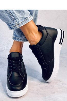 Buty sportowe Sneakersy damskie na koturnie CHEEVE BLACK - Inello