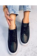 Buty sportowe Sneakersy damskie na koturnie CHEEVE BLACK - Inello