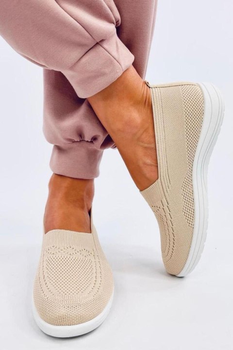 Buty sportowe Tenisówki damskie wsuwane DIDIER BEIGE - Inello Buty sportowe Tenisówki damskie wsuwane DIDIER BEIGE - Inello