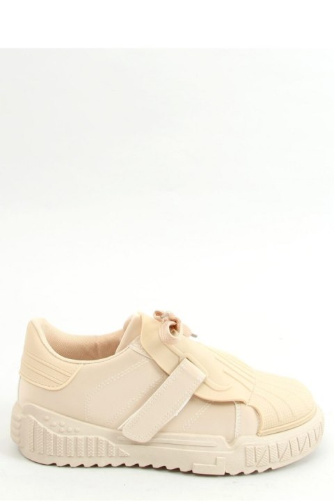 Buty sportowe Trampki damskie NB513P BEIGE - Inello Buty sportowe Trampki damskie NB513P BEIGE - Inello