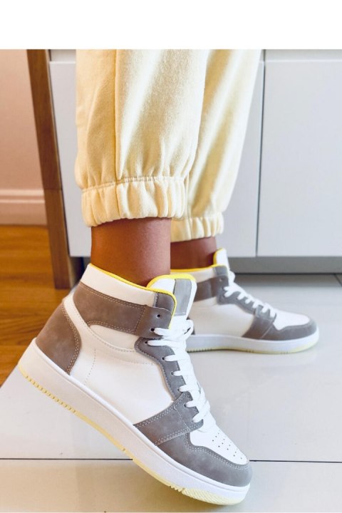 Buty sportowe Trampki damskie za kostkę DORCAS KHAKI - Inello Buty sportowe Trampki damskie za kostkę DORCAS KHAKI - Inello
