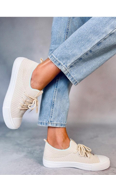 Buty sportowe Trampki damskie BRUNI LT.BEIGE - Inello Buty sportowe Trampki damskie BRUNI LT.BEIGE - Inello