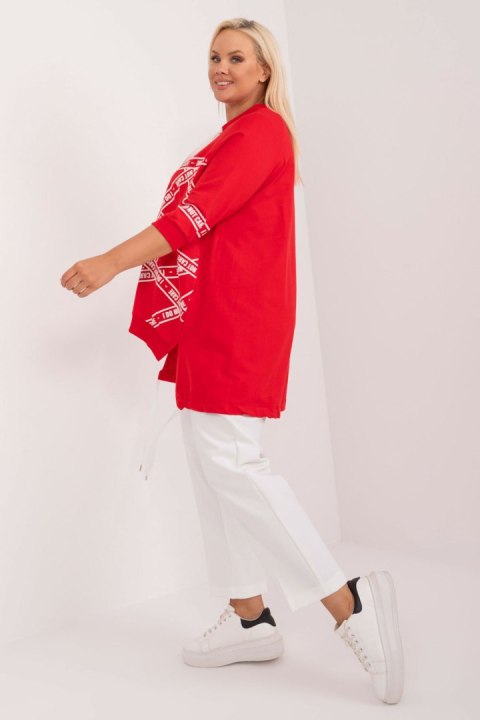 Bluza damska Plus Size Model RV-TU-7598.94 Red - Relevance Bluza damska Plus Size Model RV-TU-7598.94 Red - Relevance