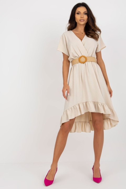 Sukienka Model DHJ-SK-8358.19 Beige - Italy Moda Sukienka Model DHJ-SK-8358.19 Beige - Italy Moda