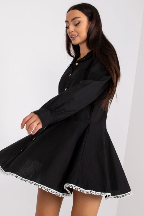 Sukienka Model DHJ-SK-6801.63P Black - Italy Moda Sukienka Model DHJ-SK-6801.63P Black - Italy Moda