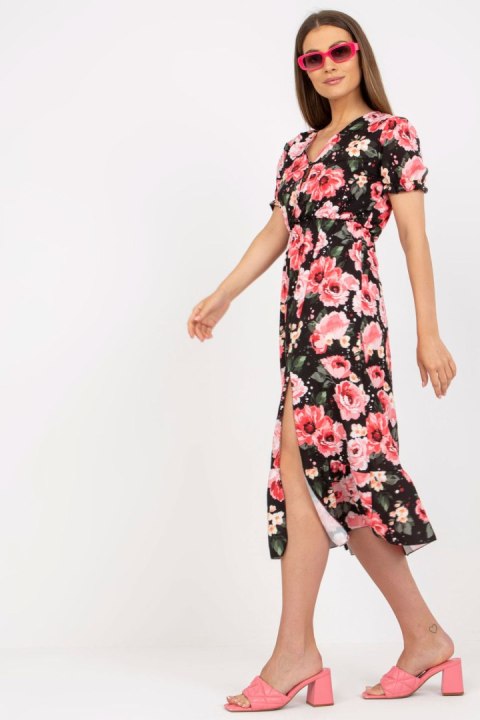 Sukienka Model DHJ-SK-7006.48 Black/Red - Italy Moda Sukienka Model DHJ-SK-7006.48 Black/Red - Italy Moda