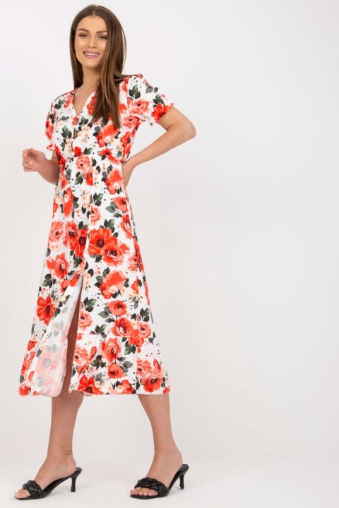 Sukienka Model DHJ-SK-7006-5.77 White/Red - Italy Moda Sukienka Model DHJ-SK-7006-5.77 White/Red - Italy Moda