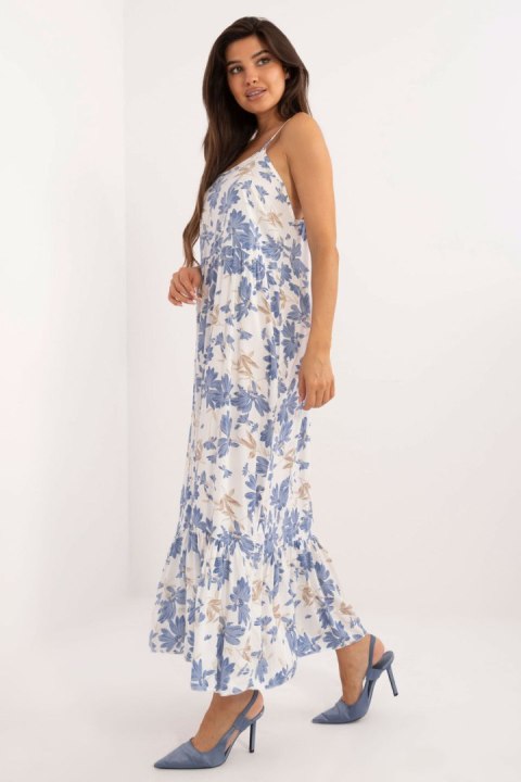 Sukienka Model DHJ-SK-7772.25 White/Blue - Italy Moda Sukienka Model DHJ-SK-7772.25 White/Blue - Italy Moda