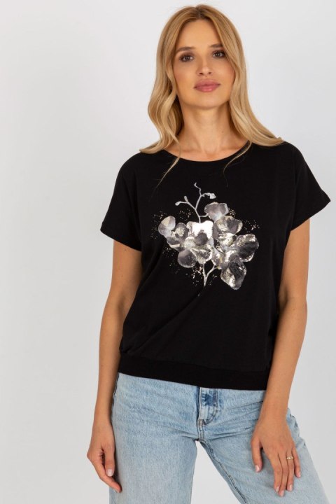 Bluzka Model RV-BZ-8949.18 Black - Rue Paris Bluzka Model RV-BZ-8949.18 Black - Rue Paris