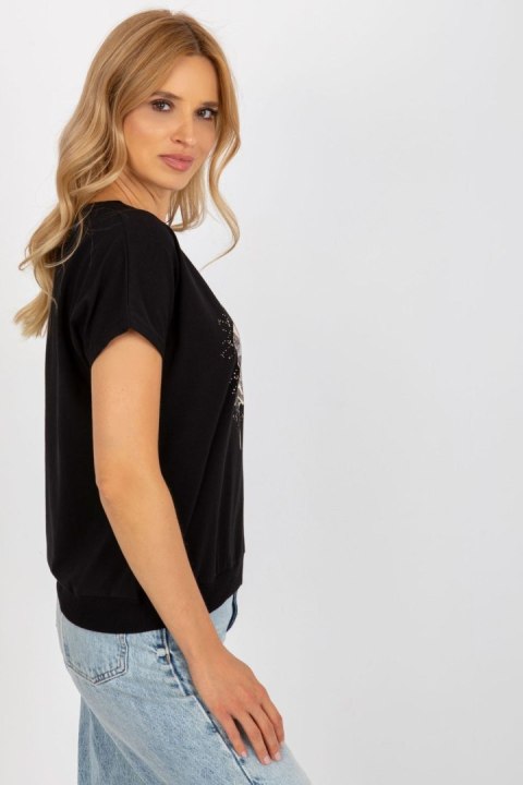 Bluzka Model RV-BZ-8949.18 Black - Rue Paris Bluzka Model RV-BZ-8949.18 Black - Rue Paris