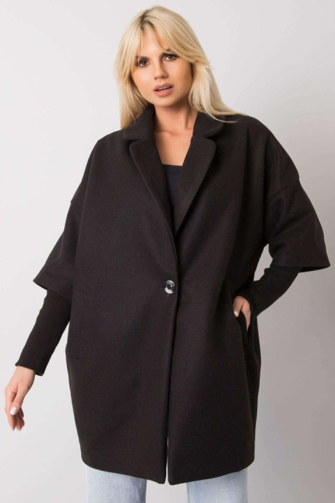 Płaszcz Damski Model CHA-PL-0409.30X Black - Rue Paris Płaszcz Damski Model CHA-PL-0409.30X Black - Rue Paris
