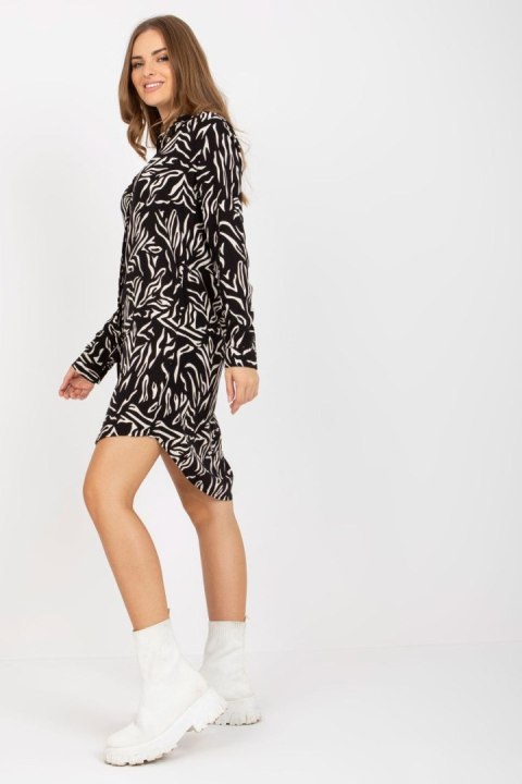 Sukienka Model TO-SK-1103-18.17 Black/White - Rue Paris Sukienka Model TO-SK-1103-18.17 Black/White - Rue Paris