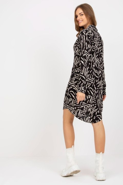 Sukienka Model TO-SK-1103-18.17 Black/White - Rue Paris Sukienka Model TO-SK-1103-18.17 Black/White - Rue Paris