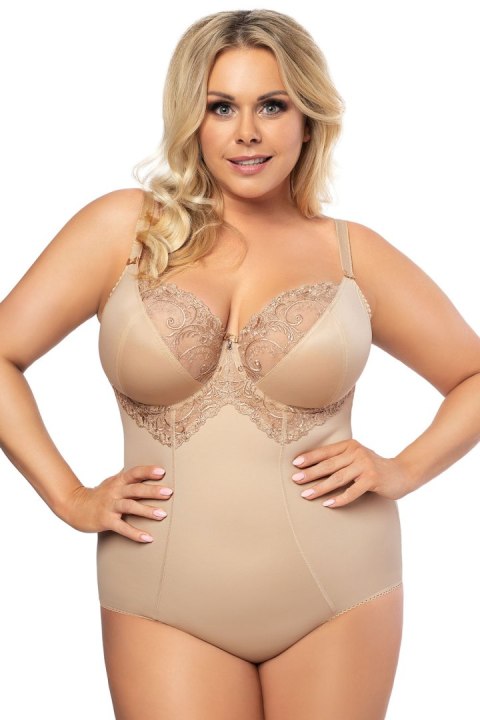 Body damskie Model Gala Beige - Gorsenia Lingerie