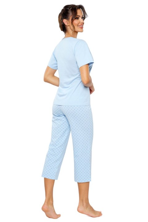 Piżama Damska Model SKY 3/4 Blue - Donna Piżama Damska Model SKY 3/4 Blue - Donna
