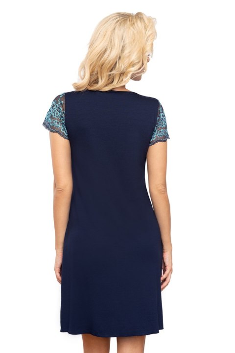 Koszulka nocna Koszula Nocna Model 203 Dark Blue - T!SSI Koszulka nocna Koszula Nocna Model 203 Dark Blue - T!SSI