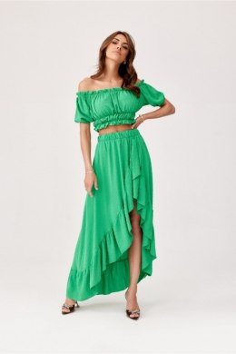 Komplet damski spódnica bluzka Model ZIE KOM0006 Green - Roco Fashion