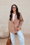 Koszula Damska Model Carolina BEZ BLU0155 Beige - Roco Fashion
