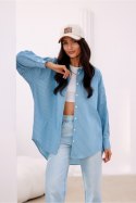 Koszula Damska Model Olly BLU0198-A27 Blue - Roco Fashion