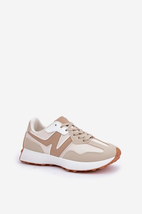 Buty Sportowe Model Britma LA295P Beige - Step in style Buty Sportowe Model Britma LA295P Beige - Step in style