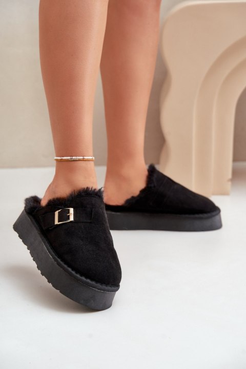 Kapcie Model Linneola FA-185 Black - Step in style Kapcie Model Linneola FA-185 Black - Step in style