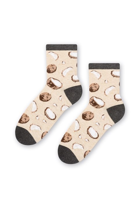 Skarpety damskie Model 159-092 Melange Light Beige - Steven