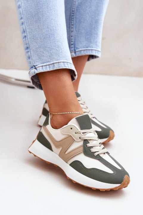 Buty Sportowe Model Britma LA295P Beige - Step in style Buty Sportowe Model Britma LA295P Beige - Step in style
