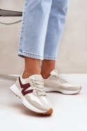 Buty Sportowe Model Britma LA295P Beige/Bordo - Step in style