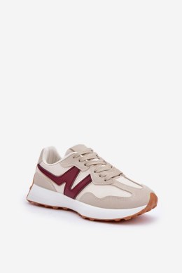 Buty Sportowe Model Britma LA295P Beige/Bordo - Step in style