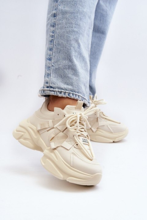Buty Sportowe Model Windamella LA269P Beige - Step in style Buty Sportowe Model Windamella LA269P Beige - Step in style