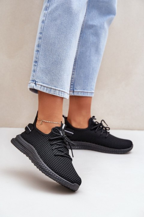 Buty Sportowe Sneakersy damskie siateczkowe Model Harice NB726 czarne black